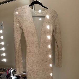 Arden B peach sparkly mesh dress size Xs